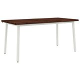 vidaXL Eettafel met levendige rand 160 x 90 x 75 cm Donkerbruin