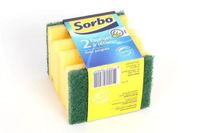 Sorbo Schuursponsen met handgreep 2 st - 9x6,5x4,5cm