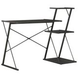 VidaXL Bureau met schap 116x50x93 cm zwart