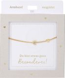 Depesche armband goud met C-hanger en hartje - vriendschapssieraad.