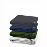 FLOORDIREKT Dekzeil - Beschermhoes - Bootzeil - Tentzeil - Onderzeil voor Camping & Buiten - Waterdicht - Met Ogen -Bouwzeil - 240 g/m² - Blauw - 4 x 6 m