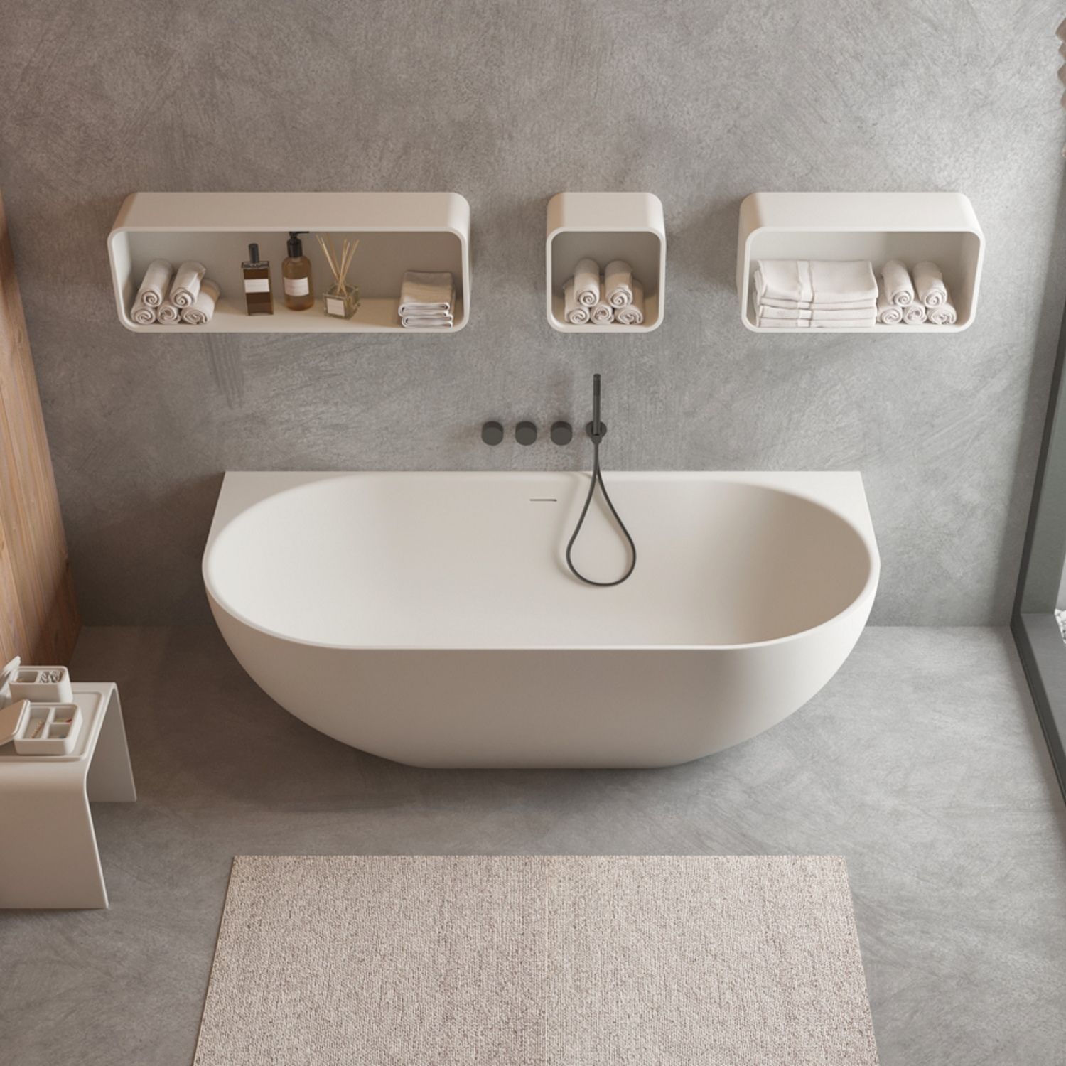 Ideavit Solidnova Ligbad - 180x80x56 cm - Mat Wit - 8719304062677