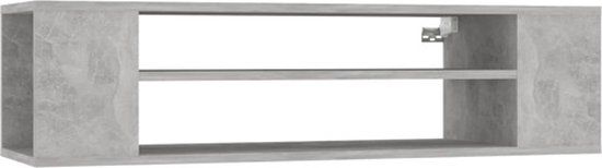 vidaXL Tv-hangmeubel 100x30x26,5 cm bewerkt hout betongrijs