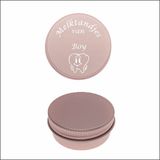 MC Living Melktanden Blikje Met Naam Gravering - Rosegoud - Rond - 4x4x2cm