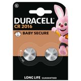 Duracell CR2016 Knoopcelbatterijen - 3V Lithium - 90 mAh - 8 stuks