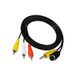 Verbindingsadapter Icecat Verbindingsadapter PC naar TV/VIDEO Mini-Din 4P, jack en 3 RCA