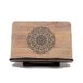Zeo Wood® Présentoir à livres Bois – Support de livres – Présentoir de livre de cuisine – Support de tablette – Réglable – Design Mandala – 30x20 cm