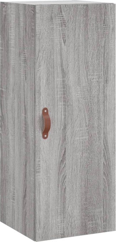 vidaXL Bovenkast - 34,5x34x90 cm - Grijs Sonoma Eikenkleurig