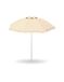 GARDENIA Parasol voor zee, strand, tuin, diameter 200 mm, met stang 32 mm, structuur van glasvezel en bekleding van polyester, anti-UV-reflex, kleur ecru, 1104.0004