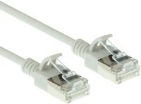ACT Grijze 7 meter LSZH U/FTP CAT6A datacenter slimline patchkabel snagless met RJ45 connectoren DC7007