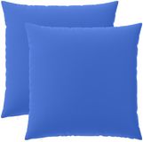 vidaXL - Kussensloop - 2 stuks - HEERLEN - Koninklijk Blauw - 65 x 65 cm - Polyester