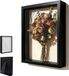 Sans marque Cadre photo 3D noir en bois de profondeur 30x40 cm pour objets et souvenirs