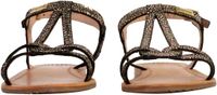 LES M.belarbi Hacklio zwarte leren dames sandalen met glitter