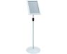 vidaXL - Pedestal Poster Stand 33 x 33 x 126 cm PVC and Steel Silver