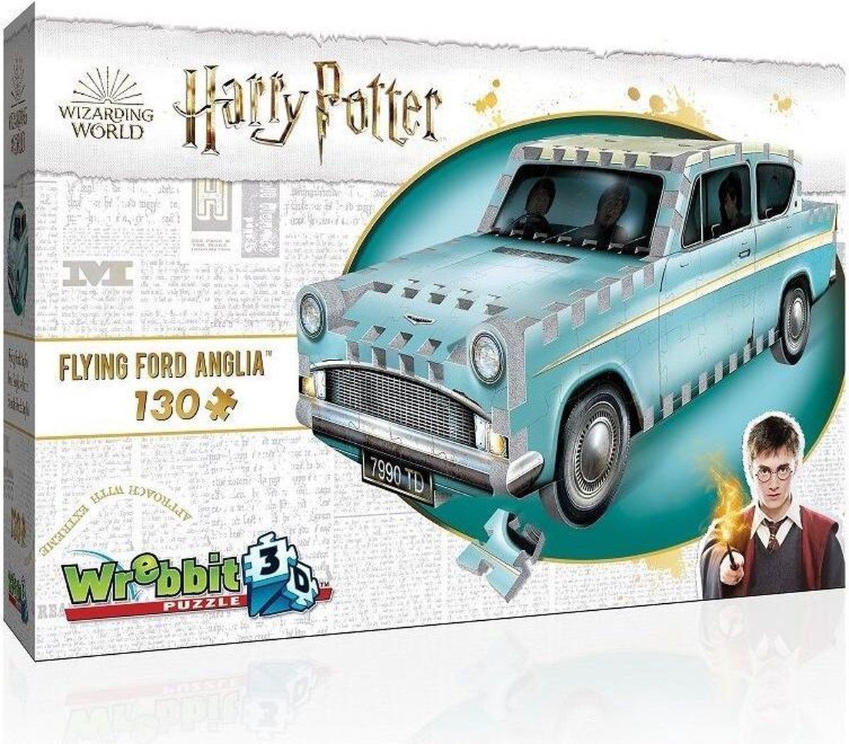 Wrebbit Harry Potter - Flying Ford Anglia - 3D Puzzel 130 stukjes