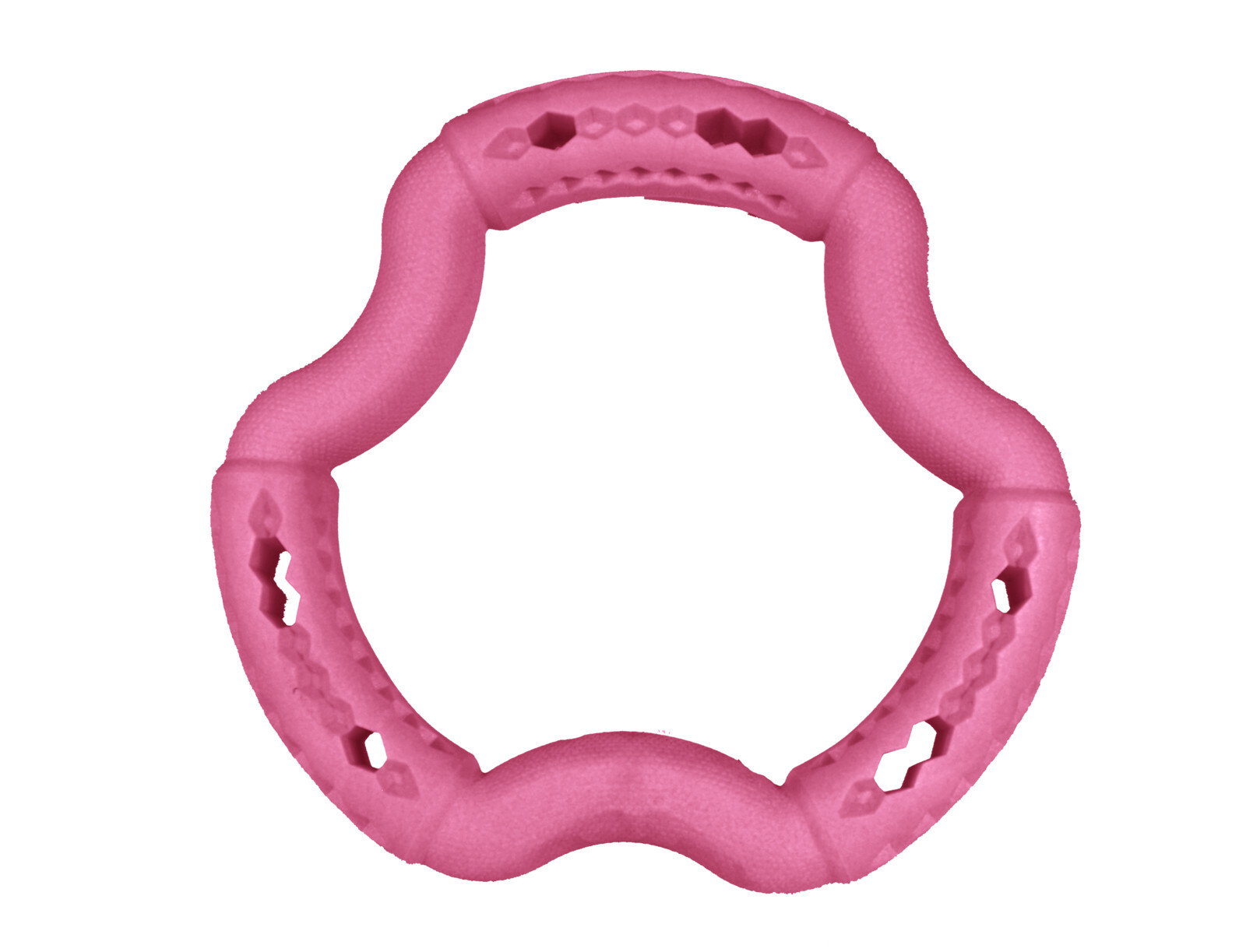 Vadigran Speelgoed Hond Tpr Ring Red Frutti 21cm roze