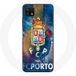 Maniacase Hoesje voor Samsung Galaxy A22 5G fcp porto blauwe achtergrond