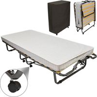 Veraflex lit pliant - 90 x 200 cm - Lit une personne - Lit d'appoint incluant matelas et housse