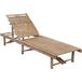 Transat de jardin avec coussin en bambou
