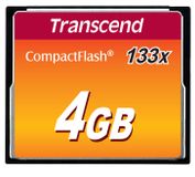 Transcend 4GB CompactFlash Memory Card - TS4GCF133