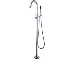 Wiesbaden Vrijstaande Badkraan Caral - Chroom - Met Handdouche - 5 Jaar Garantie