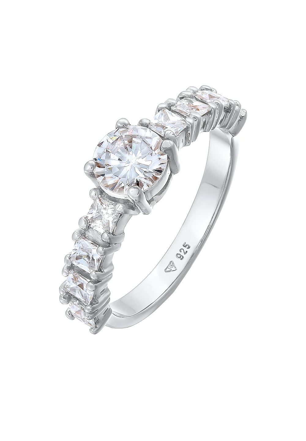 Elli Elli Elli Ring Dames Verlovingsring Elegant met Zirkonia kristallen in 925 Sterling Zilver Ringen