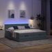 Maison Exclusive - Cadre de lit ottoman avec coussin de matelas gris foncé, 160x200 cm, velours