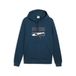 PUMA Sport Logo Play fleece hoodie voor heren L, Midnight Petrol Blue