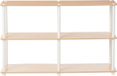 Merkloos Furinno Turn-N-Tube 3-Tier Double Size Opslag Display Rack, Beuken/Wit