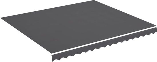 vidaXL Vervangingsdoek voor Luifel 4x3.5 m Antracietkleurig - Polyester - 2 jaar garantie
