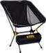Abbey Camp Compacte Campingstoel - Lichtgewicht Vouwstoel - Zwart/Grijs