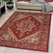 Merkloos Vloerkleed Oriëntaals - Tapijt Kortpolig - Woonkamer Decoratie - OEKO-TEX Gecertificeerd - 80 x 150 cm - Bordeaux Donkerrood