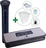 Ziva Sous Vide Bundel met Ziva Savant (1200W) Sous-Vide Stick, Ziva Easyvac Vacuümsealer, 18 Liter Waterbak en Accessoires