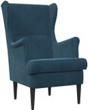 vidaXL Fauteuil Blauw Fluweel