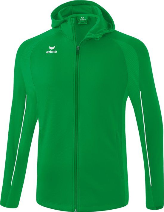 Erima Liga Star Trainingsjack Met Capuchon Heren - Smaragd / Wit - Maat L