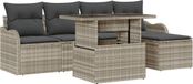 vidaXL Banc de jardin gris clair polyrattan