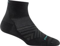 Darn Tough Run 1/4 Ultra-Lightweight Hardloopsokken van merinowol Zwart Gestreept Maat 35-37