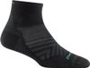 Darn Tough Run 1/4 Ultra-Lightweight Hardloopsokken van merinowol Zwart Gestreept Maat 35-37