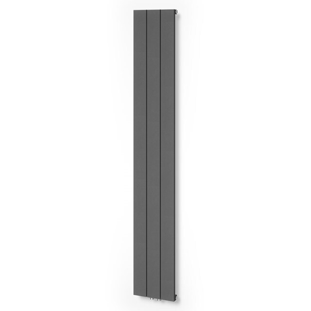 Maxaro Aluminium Designradiator Jupiter Donkergrijs Metallic 789 Watt 28x180cm Verticaal