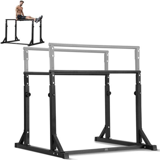 VEVOR Dip Bar, Heavy Duty Dip Stand Station Verstelbaar 363 Kg
