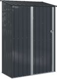 vidaXL Tuinhuis Metaal Antraciet 140,5 x 74 x 200 cm