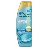 Head & Shoulders DermaXPro Anti-roos hydraterende shampoo 500 ml met kokosolie en ceramidecomplex, 72 uur hydratatie voor droge hoofdhuid