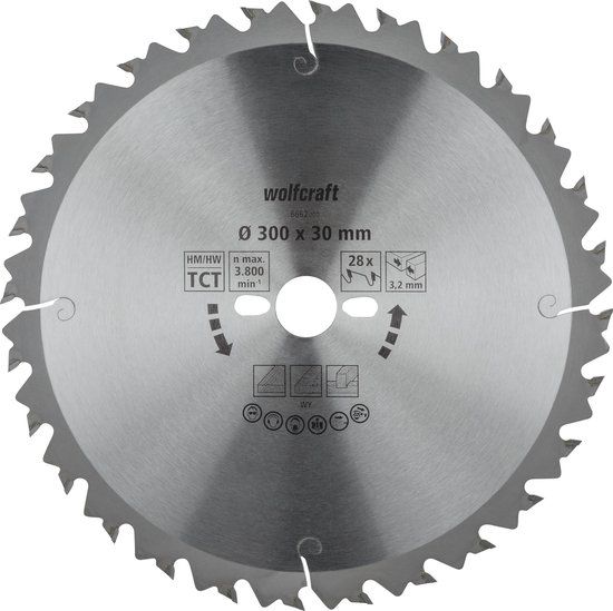 Wolfcraft Tafelcirkelzaagblad HM, serie groen - 6662000