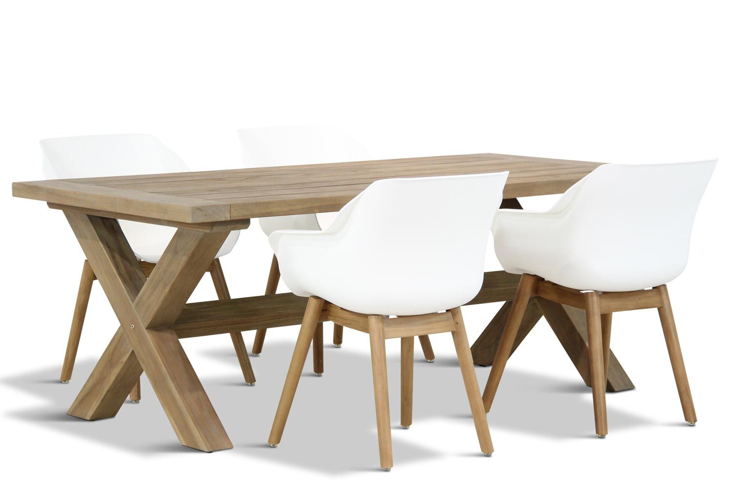 Hartman Sophie teak/Oregon 200 cm dining tuinset 5-delig | EAN: 7435147470486