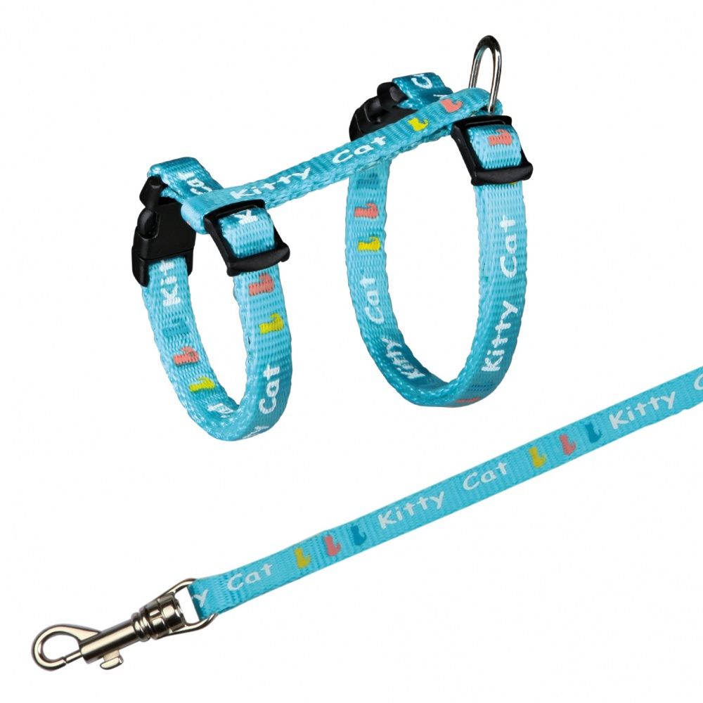 TRIXIE Junior Tuig Kitten Met Riem Kitty Cat Assorti 21-33 x 0,8 cm - blauw