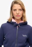 Superdry Athletic Essentials Logo Zip Hoodie Dames Mariner Navy