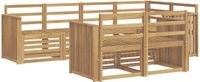 vidaXL - Buiten - bank - set - 7 - st - Wit - Massief - Acacia - Hout