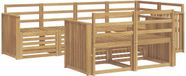 vidaXL - Buiten - bank - set - 7 - st - Wit - Massief - Acacia - Hout