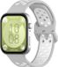 By Qubix Qubix Tweekleurige siliconen band Grijs met wit geschikt voor Huawei Watch Fit 5 / 4 / 3