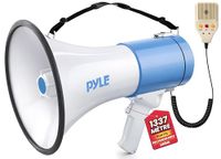 Pyle Megafoon Luidspreker - PA Bullhorn - Luidsprekerhoorn - Draagbare Luidspreker met Sirene - 50 Watt - Ideaal voor Voetbal, Basketbal, Cheerleading, Veiligheidsoefeningen